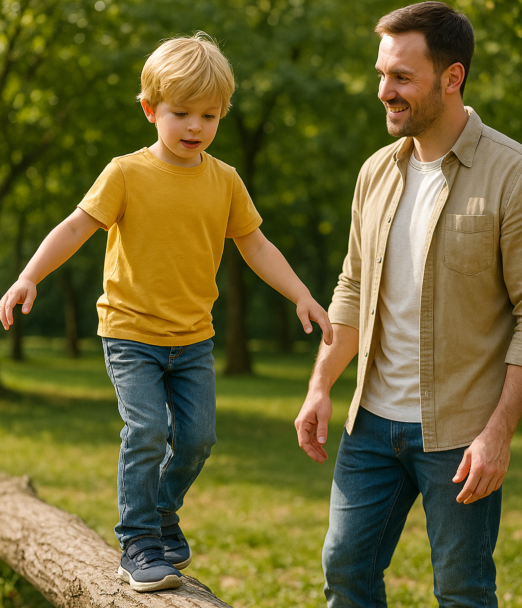 Kleinkind zeigt Trotzreaktion, Elternteil bleibt ruhig