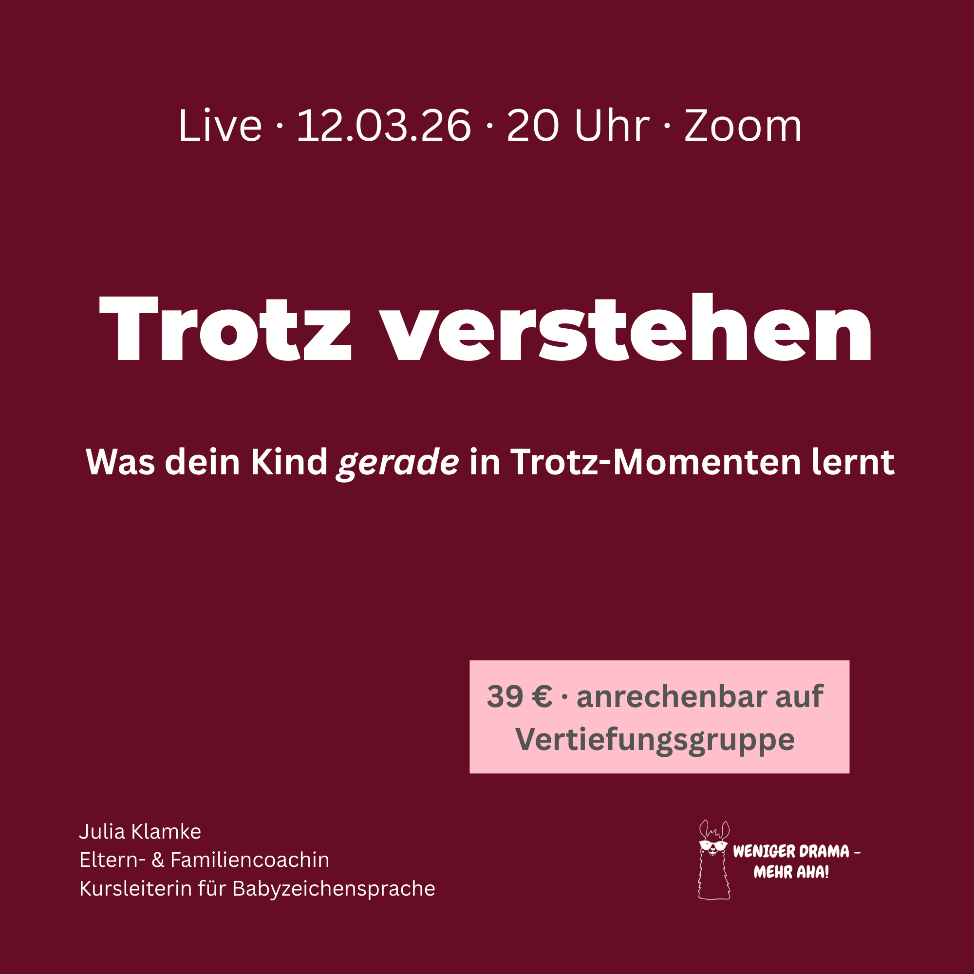 Live-Zoom-Workshop: Trotzphase verstehen – Welche Intelligenzen dein Kind trainiert